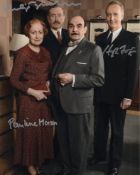 Poirot, popular TV detective series colour 8x10 photo signed by actors Pauline Moran, Hugh Fraser
