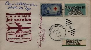 Don Hillman and 1 other signed FDC. Good condition. All autographs come with a Certificate of