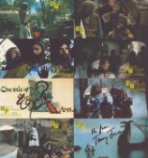 Monty Python and the Holy Grail, eight original signed oversize trading cards, all 4x3 inches.