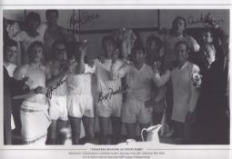 Manchester United Legends multi signed 18x12 inch 