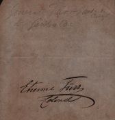 1st van Turr (Etienne Turr) signature. Hungarian soldier associated with Garibaldi. Good