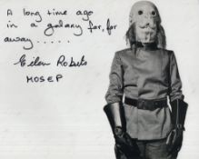 Star Wars 8x10 BandW photo signed by Eileen Roberts who has added her character name 'Mosep' as well
