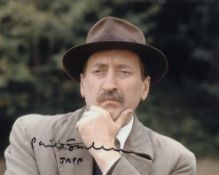 Poirot, popular TV detective series colour 8x10 photo signed by actor Philip Jackson (Inspector