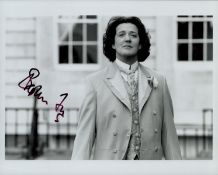 Stephen Fry signed 10x8inch black and white photo. Good condition Est.