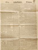 The Times 18 Feb 1836 original newspaper. Includes Duke of Wellington the Death of Copenhagen (