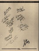 NASA Multi signed Astronaut 10 Signatures includes William Readdy, Kevin Kregel, Kevin Chilton,