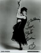 American Actress Chita Rivera signed 10 x 8 inch black and white photo. Signed in black ink.