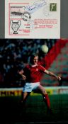Kenny Burns signed Malmo v Nottingham Forest European Cup Final 1979 FDC double PM Munchen h 30-5.