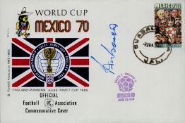 Peter Bonetti signed World Cup Mexico 70 Official FA commemorative FDC PM Guadalajara 7, Jun 70.