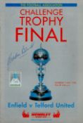 Gordon Banks signed Enfield v Telford United FA Challenge Trophy Final 7 May 1988 Wembley Stadium