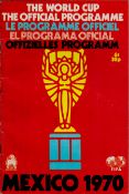 Mexico 1970 Official World Cup Finals vintage programme. Good condition Est.