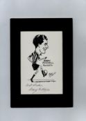 Bobby Mitchell signed 8x6 inch overall mounted caricature. Good condition Est.