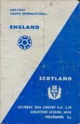 England v Scotland Amateur Youth International 26th Jan 1974 Goldstone Ground , Hove match