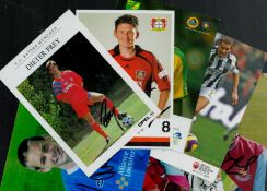 Football Collection 10 , signed 6x4 inch approx. promo photos including names of Dieter Frey, Paul