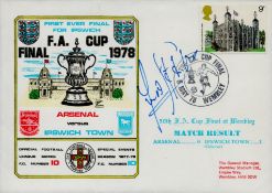 Frank Stapleton signed Arsenal v Ipswich Town FA Cup Final 1978 FDC PM The F.A Cup Final 6 May 78