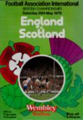 England v Scotland British Championship 26th May 1979 Wembley Stadium match programme. Good