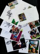 Tennis 6 signed promo cards plus 4 white cards includes photos cut out affixed to white cards 6x4