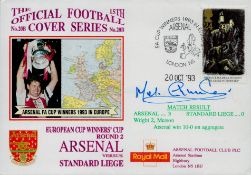 Mel Charles signed Arsenal v Standard Liege European Cup Winners Cup round 2 FDC PM FA Cup winners