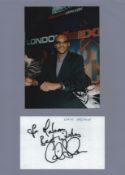 Colin Salmon signed white card stuck below 7x5inch colour photo. Dedicated. Good condition. All