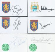 White card collection of 6 signed cards Signatures such as Mike Channon, Henri Camara, Gary