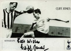 Cliff Jones signed black and white promo photo 4x6 inch approx. Good condition. All autographs