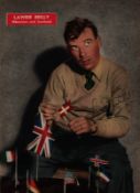 Lawrie Relly signed magazine photo, Bobby Smith signature on reverse 8x11inch approx. Good