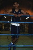 Amir Khan signed 12x8inch colour photo. Good condition. All autographs come with a Certificate of