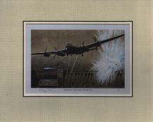 Stephen Brown signed print titled Dambusters Strike Against the Eder Dam Limited 1 of 95, mounted