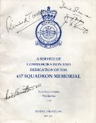 Richard Todd, David Shannon and Mac Hamilton DFC multi signed 617 Squadron Memorial book plate. Good
