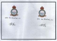 WW2 617 Squadron multi signed by Flight Sergeant Ken Jenkinson and Warrant Officer Colin Cole. Multi