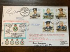WW2 Dambuster Les Munro and AVM Don Bennett signed 1986 RAF official FDC RFDC49. Flown by RAF