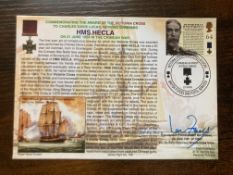 Victoria Cross winner Ian Fraser VC signed 2006 HMS Hecla official Navy cover RNC Series 8 no 19b.