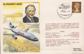 Sir Freddie Laker signed FDC date stamped 1979. Good condition. All autographs come with a
