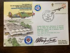 Wg Cdr Robert Stanford Tuck DSO DFC 257 sqn Battle of Britain signed 1975 RAF Museum flown cover.