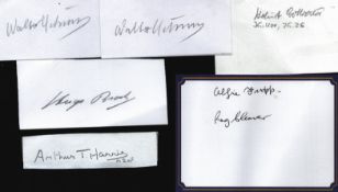 Military signature collection, Sir Arthur Harris, Walter Schuck, Hugo Broch, Alfie Fripp and