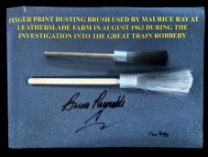 Ronnie Biggs and Bruce Reynolds signed The Great Train Robbery 1963 Fingerprint Brush and photo used
