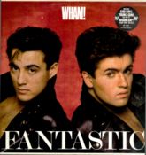 Wham signed Fantastic 33rpm sleeve. Record included. Signed by George Michael, Andrew Ridgeley on