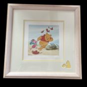 Disney Limited Edition serigraph featuring Winnie the Pooh and Piglet braving their way through a 