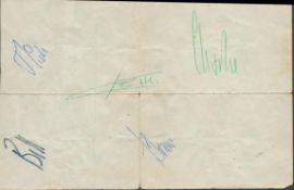 The Rolling Stones signatures, Mick Jagger, guitarist Keith Richards, multi-instrumentalist Brian