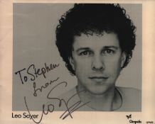 Leo Sayer signed 10x8 inch black and white promo photo. Dedicated. Good condition. All autographs