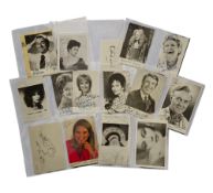 Signed promo photo and signature piece collection, Leslie Crowther, Marti Webb, Beryl Reid,