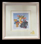Disney Limited Edition serigraph featuring Winnie the Pooh, Tigger, Piglet and Eeyore frolicking I