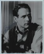 Paul Newman signed 10x8 inch black and white photo. Good condition Est.