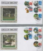 Benham FDC collection 9 covers in total subjects include Circular Smilers, Glorious United