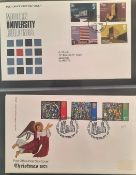FDC collection, 90+ Post Office First Day Covers from the 1960's 70's and 80's all with stamps and