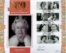 Benham large FDC 22 Carat Gold gilded cover of the 80th birthday of HM Queen Elizabeth II with