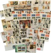 Stamp collection from various different subjects. Stamps have all come from old FDC's some are