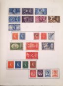 Stamp collection in a collectors album, Stamps from all around the World most are used or post