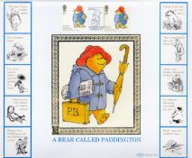 Benham large FDC 22 Carat Gold gilded cover of a Bear called Paddington Limited Edition 385/500 with