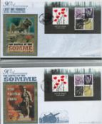 Benham FDC collection 30+ covers subjects include The Battle of the Somme 90th Anniversary,